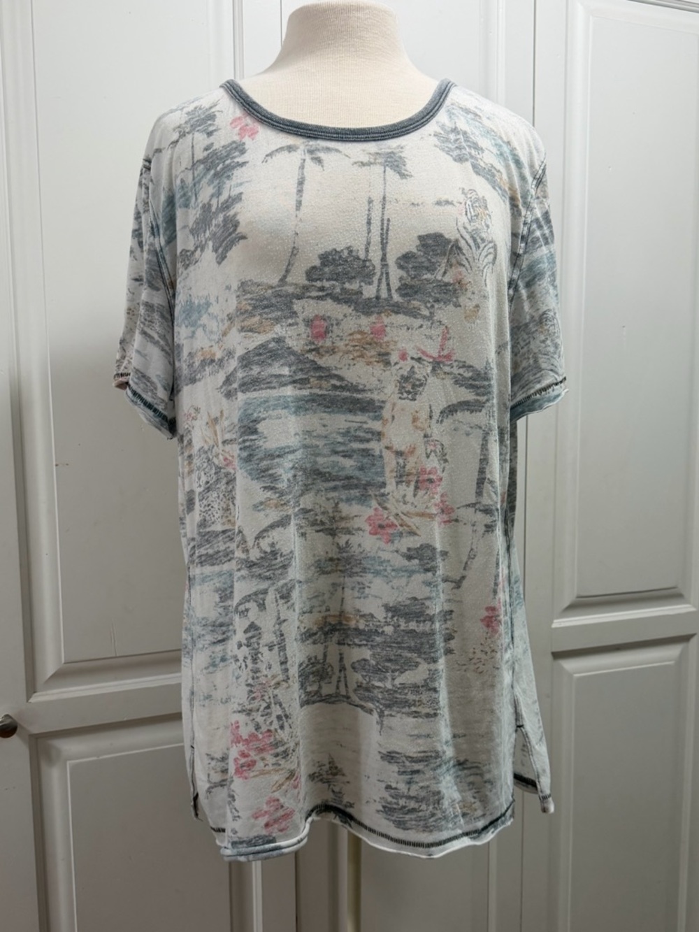 Free People Floral Crewneck Tee